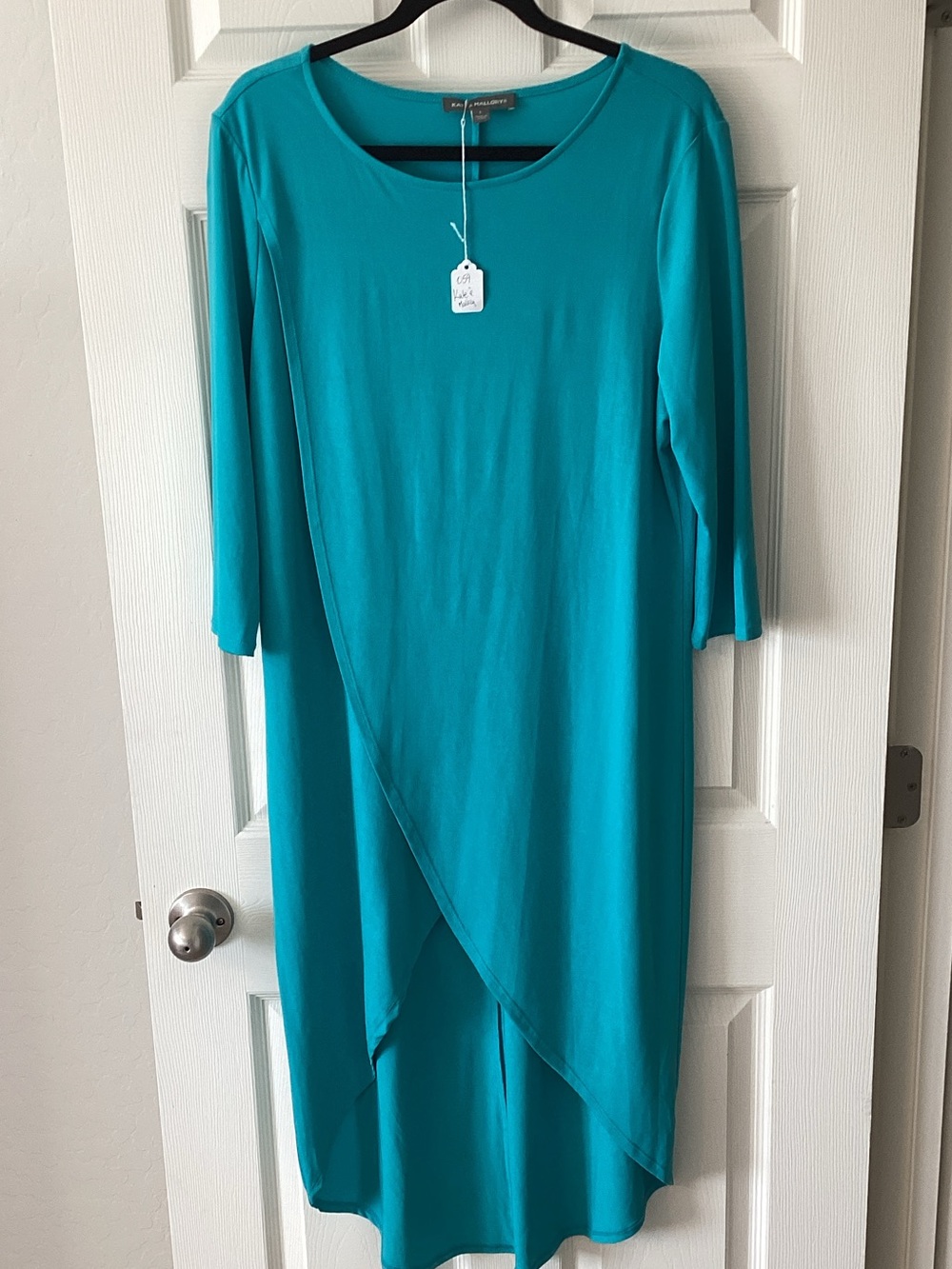 Kate & Mallory Teal High-Low Asymmetrical Dress